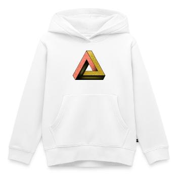 Penrose-Dreieck - Kinder Premium Organic Hoodie - Weiß - Vorne - AI Model Kid Female (0cm)