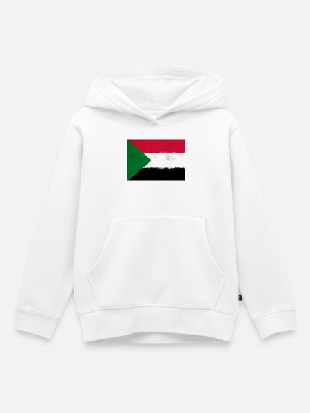 Flagge des Sudan - Kinder Premium Organic Hoodie - Weiß
