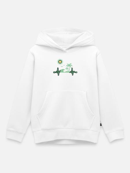 Tropisch Palmen Urlaub Meer - Kinder Premium Organic Hoodie - Weiß