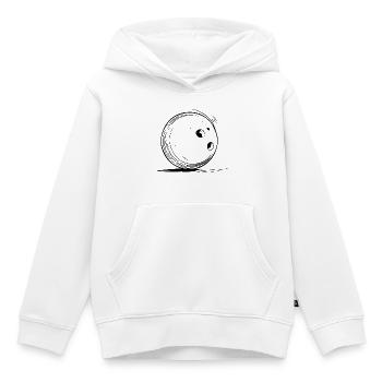 Bowlingkugel Zeichnung - Kinder Premium Organic Hoodie - Weiß - Vorne - AI Model Kid Female (0cm)