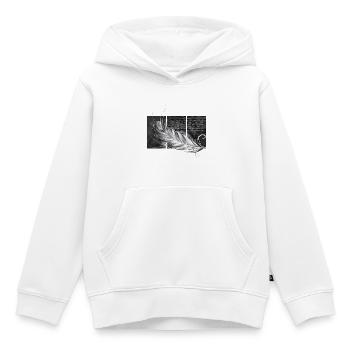 Feather Triptych - Kids Premium Organic Hoodie - white - Front - AI Model Kid Female (0cm)