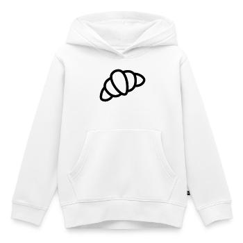 croissant - Sweat Premium à capuche enfant bio - blanc - Devant - AI Model Kid Female (0cm)