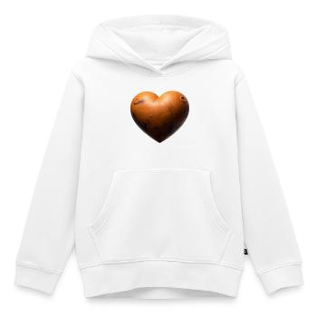 MARS-LIEBHABER – Frieden & Liebe - Kinder Premium Organic Hoodie - Weiß - Vorne - AI Model Kid Female (0cm)