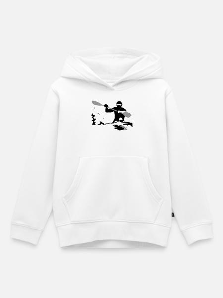 Kajak - Kinder Premium Organic Hoodie - Weiß
