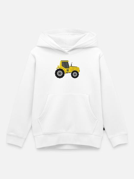 Traktor - Kinder Premium Organic Hoodie - Weiß
