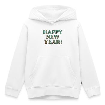 Bonne année - Sweat Premium à capuche enfant bio - blanc - Devant - AI Model Kid Female (0cm)