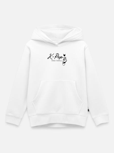 K-Pop_and_chill - Kinder Premium Organic Hoodie - Weiß