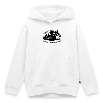 Incendie de forêt - Sweat Premium à capuche enfant bio - blanc - Devant - AI Model Kid Female (0cm)