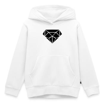 Diamant - Kinder Premium Organic Hoodie - Weiß - Vorne - AI Model Kid Female (0cm)