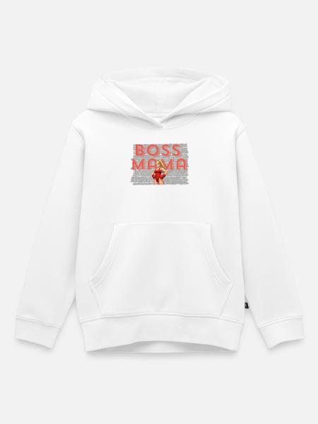  Mama Kraftfigur - Kinder Premium Organic Hoodie - Weiß