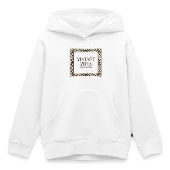 Vintage 2013 Limited Edition Art Deco Birthday - Kids Premium Organic Hoodie - white - Front - AI Model Kid Female (0cm)