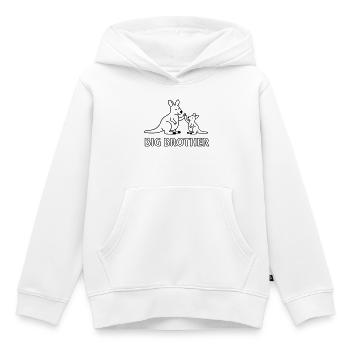 frère aîné - Sweat Premium à capuche enfant bio - blanc - Devant - AI Model Kid Female (0cm)