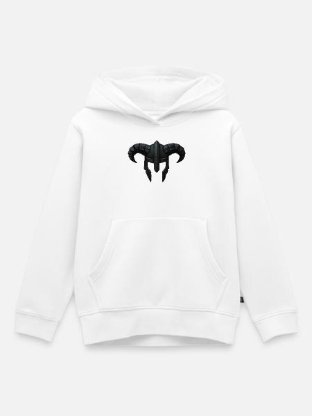 Wikinger-Hornhelm - Kinder Premium Organic Hoodie - Weiß