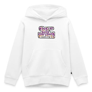 A hug can help - Kids Premium Organic Hoodie - white - Front - AI Model Kid Female (0cm)