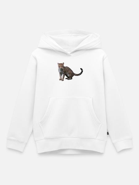 Künstlerischer Leopard - Kinder Premium Organic Hoodie - Weiß