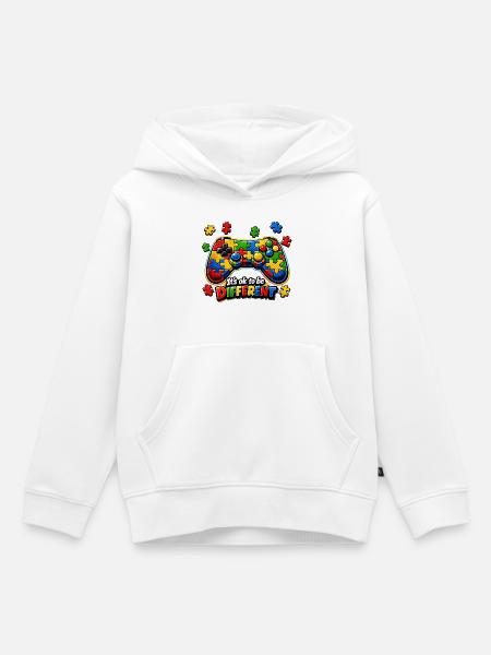 Autism Gamer Videospiel-Controller - Kinder Premium Organic Hoodie - Weiß