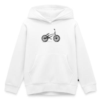BMX Bike - Illustration - Kids Premium Organic Hoodie - white - Front - AI Model Kid Female (0cm)