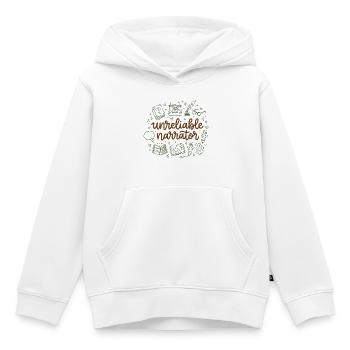 Unzuverlässiger Erzähler, Buchliebhaber, Autor - Kinder Premium Organic Hoodie - Weiß - Vorne - AI Model Kid Female (0cm)