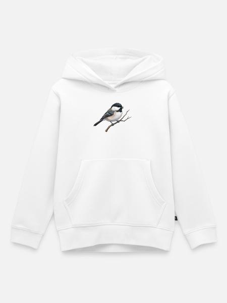 Tannenmeise - Kinder Premium Organic Hoodie - Weiß