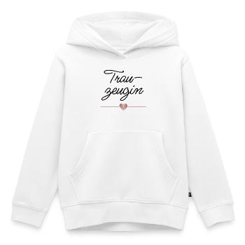 Trauzeugin Herz Hochzeit Geschenk - Kinder Premium Organic Hoodie - Weiß - Vorne - AI Model Kid Female (0cm)