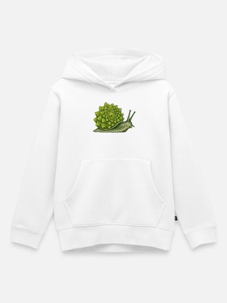 Romanesco-Schnecke - Kinder Premium Organic Hoodie - Weiß