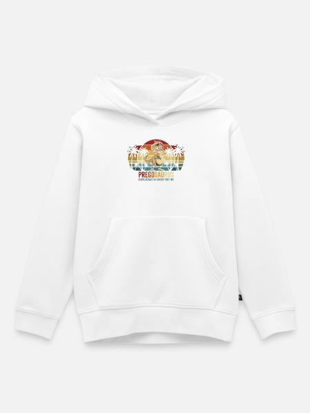 Schwangerschaftshumor: Werdende Mutter Dinosaurier - Kinder Premium Organic Hoodie - Weiß