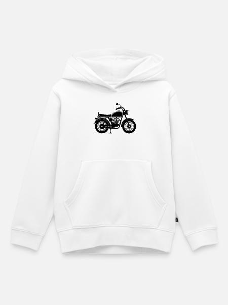 Motorrad - Kinder Premium Organic Hoodie - Weiß