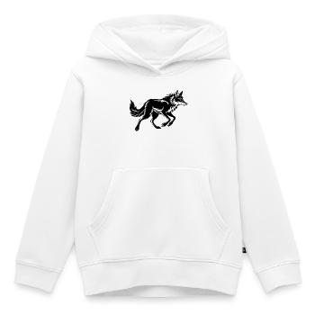 Kojotenlauf - Kinder Premium Organic Hoodie - Weiß - Vorne - AI Model Kid Female (0cm)