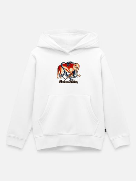 Der Elefant des Aberdeen Bestiary - Kinder Premium Organic Hoodie - Weiß
