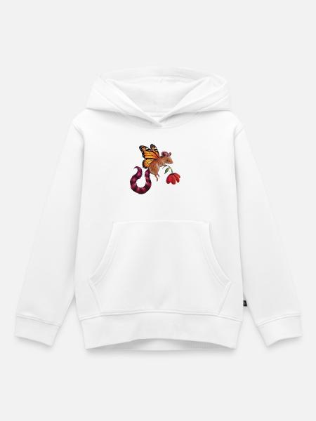 Fantastische Fledermaus - Kinder Premium Organic Hoodie - Weiß