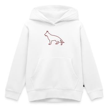 Hund Silhouette - Kinder Premium Organic Hoodie - Weiß - Vorne - AI Model Kid Female (0cm)