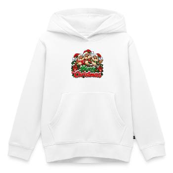 Drei Meisen Frohe Weihnachten - Kinder Premium Organic Hoodie - Weiß - Vorne - AI Model Kid Female (0cm)