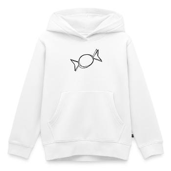 Bonbon handgezeichnet - Kinder Premium Organic Hoodie - Weiß - Vorne - AI Model Kid Female (0cm)