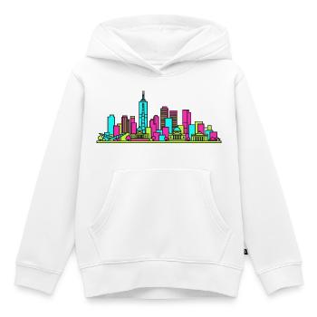Melbourne City Skyline Flinders Station Kunst - Kinder Premium Organic Hoodie - Weiß - Vorne - AI Model Kid Female (0cm)