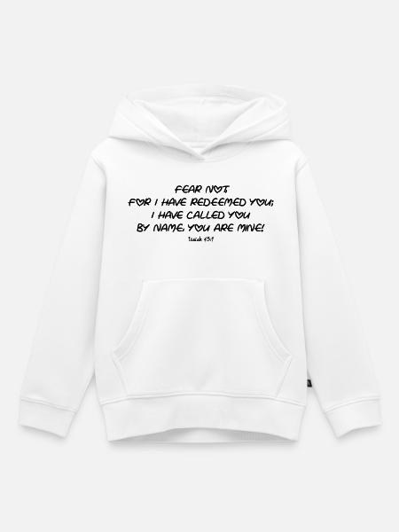 Jesaja 43,1 - Kinder Premium Organic Hoodie - Weiß