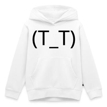 Weinendes Emoticon (T_T) Anime Tränen - Kinder Premium Organic Hoodie - Weiß - Vorne - AI Model Kid Female (0cm)