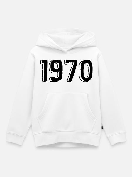 1970 - Kinder Premium Organic Hoodie - Weiß