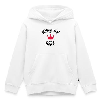 Biker - Kids Premium Organic Hoodie - white - Front - AI Model Kid Female (0cm)