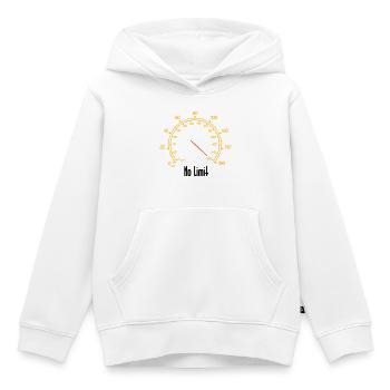 Tacho | No Limit - Kinder Premium Organic Hoodie - Weiß - Vorne - AI Model Kid Female (0cm)