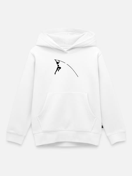 Stabhochsprung - Kinder Premium Organic Hoodie - Weiß
