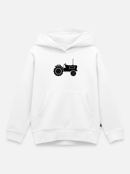 traktor - Kinder Premium Organic Hoodie - Weiß