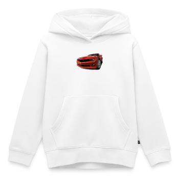sport car - Sweat Premium à capuche enfant bio - blanc - Devant - AI Model Kid Female (0cm)