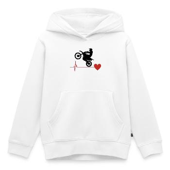 Motocross Passion - Kinder Premium Organic Hoodie - Weiß - Vorne - AI Model Kid Female (0cm)