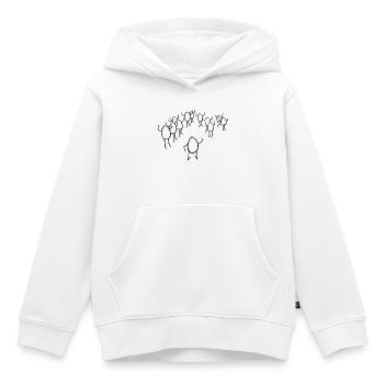 Begeisternd Menschen begleiten - Kinder Premium Organic Hoodie - Weiß - Vorne - AI Model Kid Female (0cm)