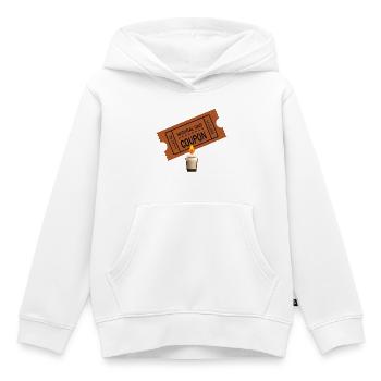 Bon de gaz naturel - Sweat Premium à capuche enfant bio - blanc - Devant - AI Model Kid Female (0cm)