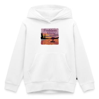 Problem Lösung Angeln - Kinder Premium Organic Hoodie - Weiß - Vorne - AI Model Kid Female (0cm)