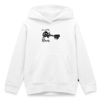 J’ai eu le blues - Sweat Premium à capuche enfant bio - blanc - Devant - AI Model Kid Female (0cm)