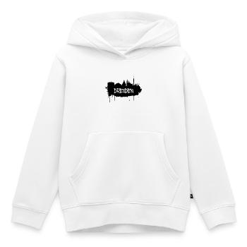 Ligne d’horizon des graffitis de Dresde - Sweat Premium à capuche enfant bio - blanc - Devant - AI Model Kid Female (0cm)