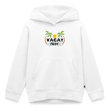 T-shirt évasion tropical - Sweat Premium à capuche enfant bio - blanc - Devant - AI Model Kid Female (0cm)