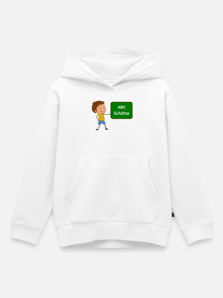 Einschulung ABC Schütze - Kinder Premium Organic Hoodie - Weiß